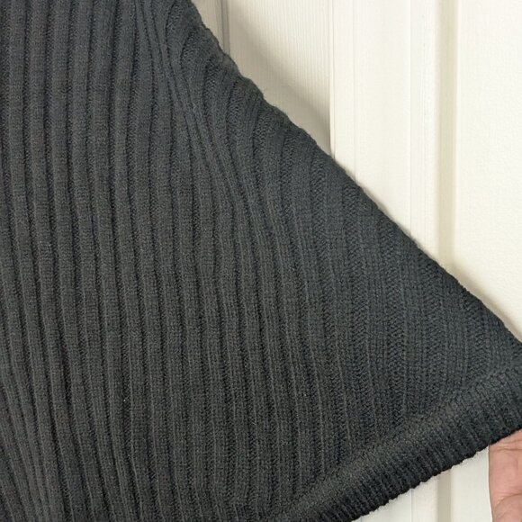 MICHAEL Michael Kors Women's Wide-Rib Button Turtleneck Poncho Black NWT - Picture 4 of 13